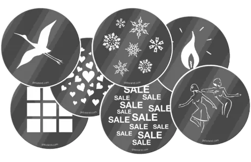 Premium Custom Glass Gobo Designs High-Definition Glass Gobos to Project Your Logo